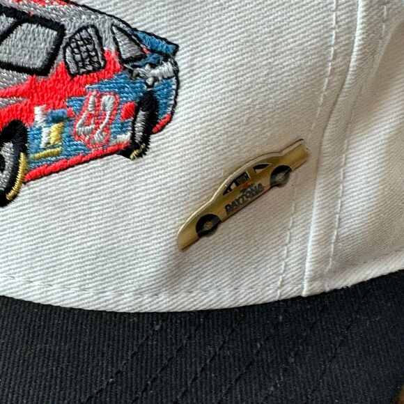 VINTAGE Kyle Petty Coors Light Hat Cap With Pins White SnapBack NASCAR Mens - Picture 6 of 9